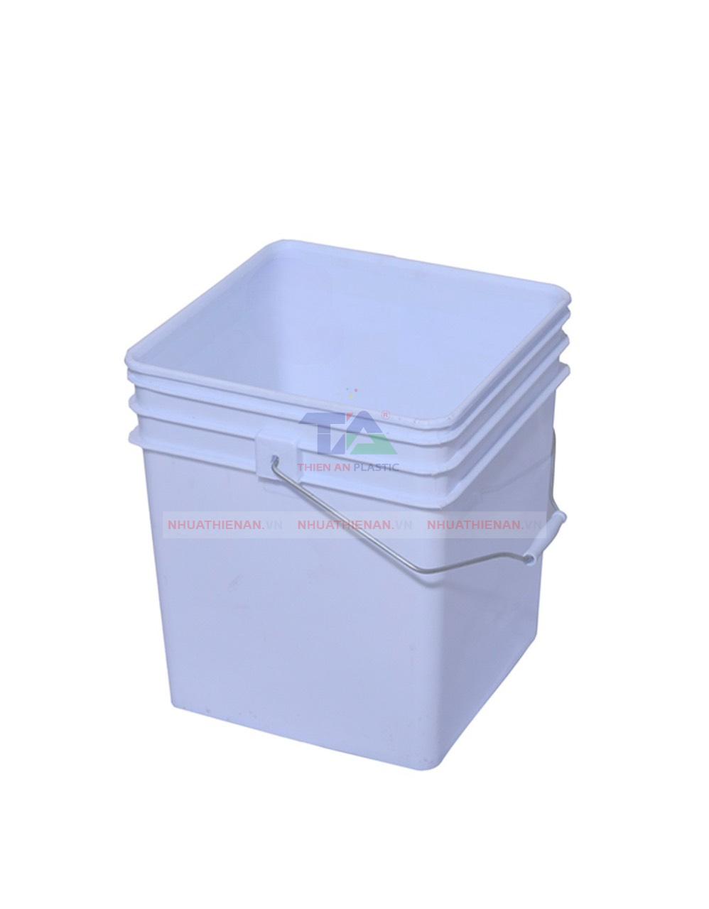 thùng (xô nhựa vuông ) 18 Lít - thiên ân plastic