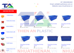 THÙNG NHỰA DUNG TÍCH LỚN - Thiên Ân Plastic