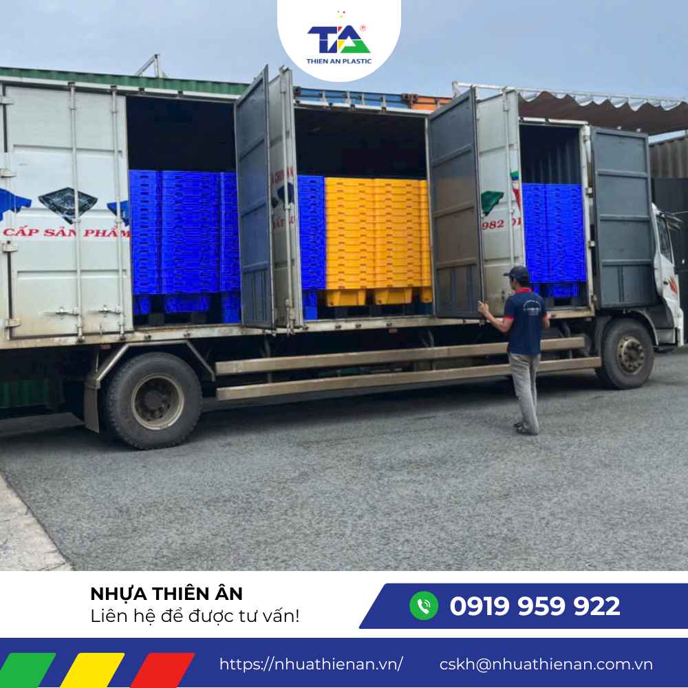 Nhựa Thiên Ân cung cấp đa dạng các dòng pallet nhựa – từ pallet công nghiệp, pallet xuất khẩu đến pallet chống tràn