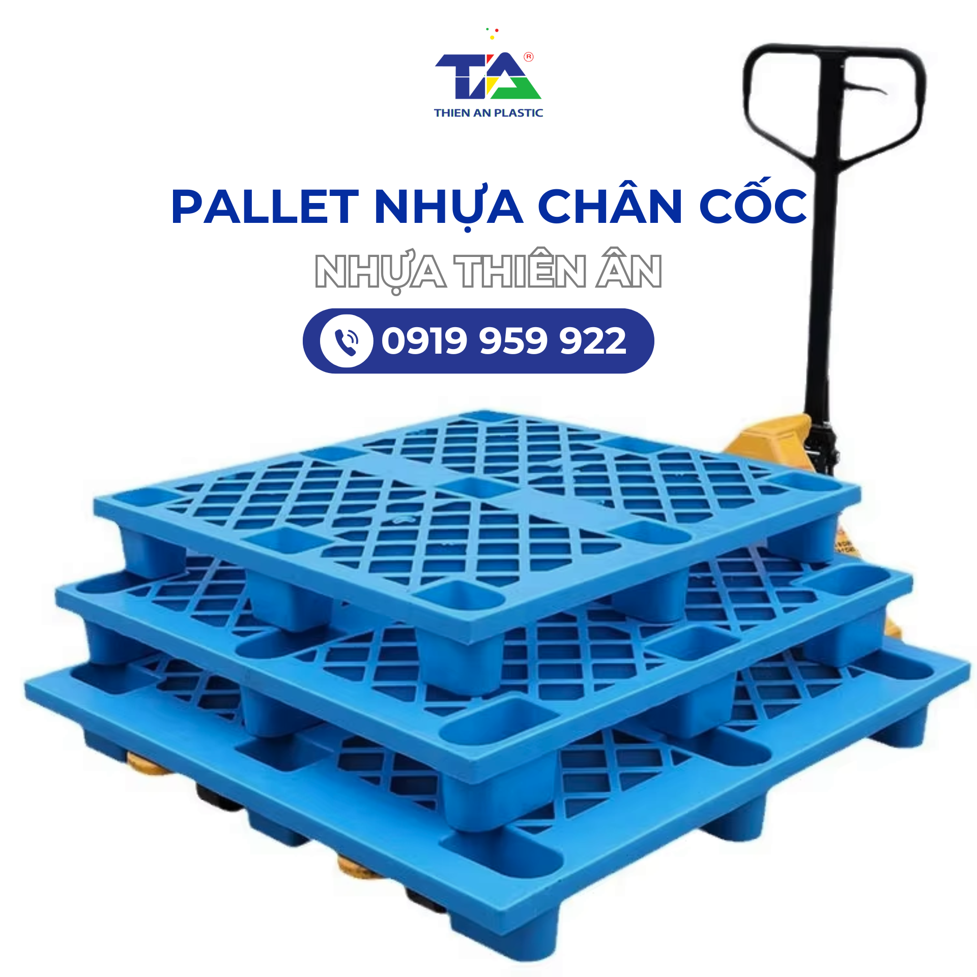 Pallet nhựa chân cốc – Bền, nhẹ, tối ưu không gian