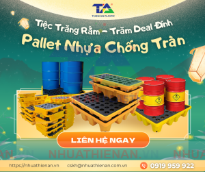 Pallet nhựa chống tràn – Giải pháp an toàn cho mọi loại hóa chất