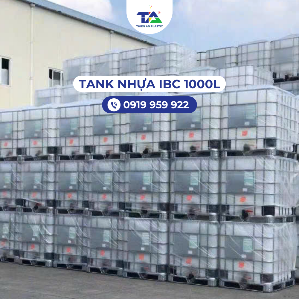 Nhựa Thiên Ân cung cấp tank nhựa IBC 1000 lít được các doanh nghiệp trong ngành hóa chất, thực phẩm,...