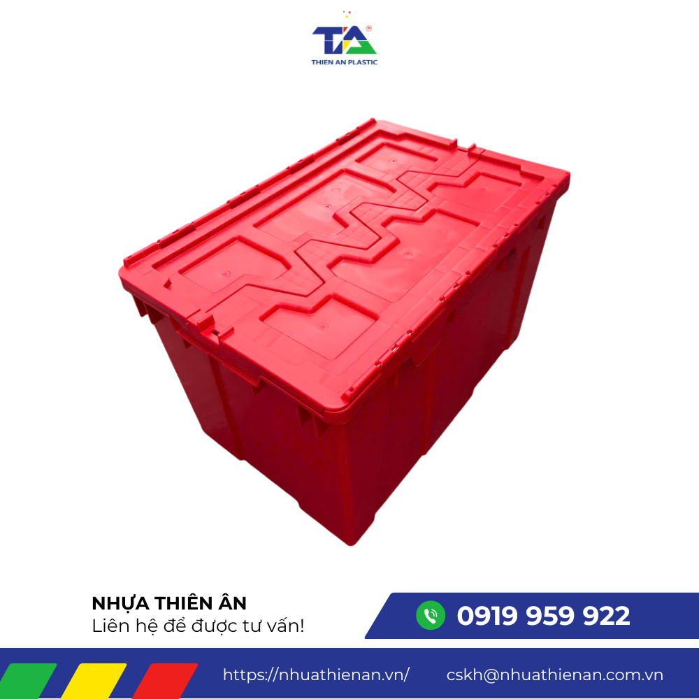 Thùng nhựa nắp liền giúp ngăn bụi và ánh sáng tác động, giữ thực phẩm, hàng hóa luôn an toàn